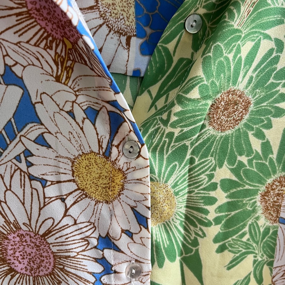 🌼 Rose & Olive Floral Shirt Dress | Size 1X - Picture 3 of 5